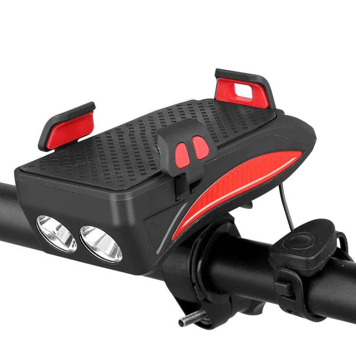 Bicycle Light and Phone Holder with Power Bank Stand