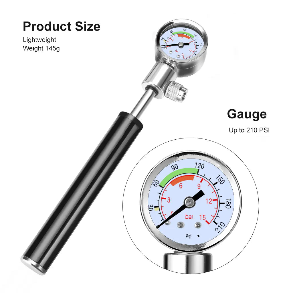 Portable High-Pressure Bicycle Pump for Mountain Bikes