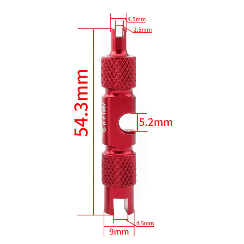 Multifunctional Bicycle Valve Core Tool and Extender