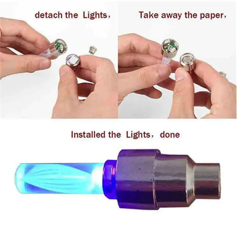 Colorful Bicycle Valve Light and Tire Wheel Light