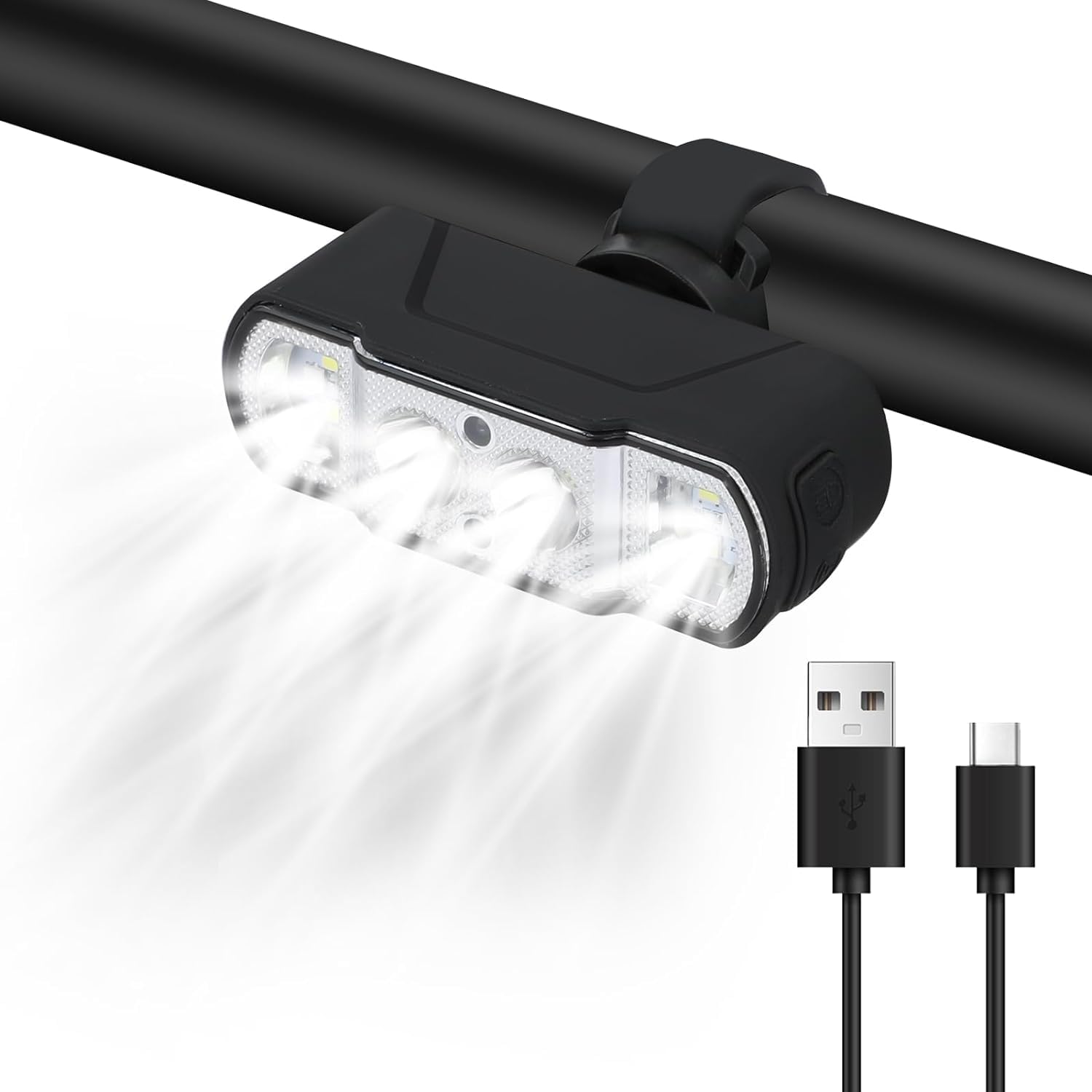 500 Lumen Bike Light USB-C – Smart Sensor, Waterproof, 4 Modes