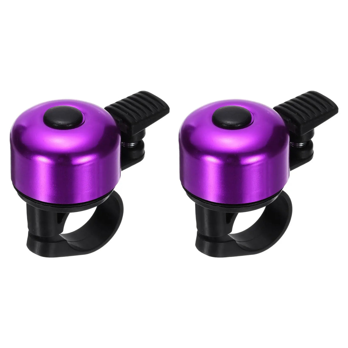 HARFINGTON 2pcs Bike Bell Mini Bicycle Bell with Loud Crisp Clear Sound Bike Ring Bell Aluminum Bike Accessories for Adults Children Road Mountain Bike Purple