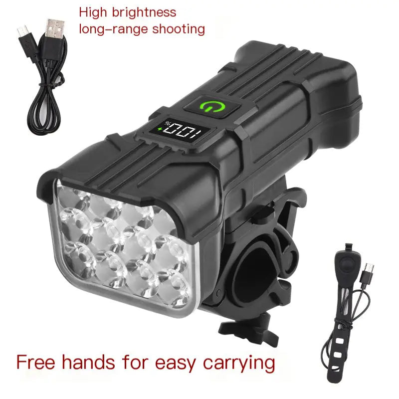 New Ultra Bright Bicycle Light with USB Rechargeable Torch