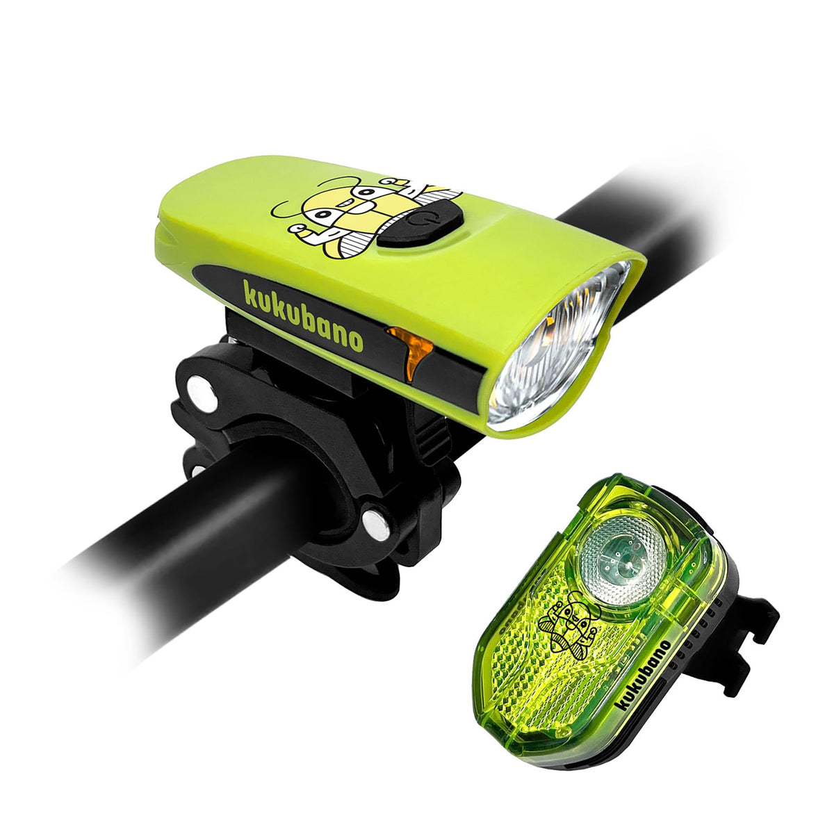 Kukubano Rechargeable Front and Rear Bike Light Set