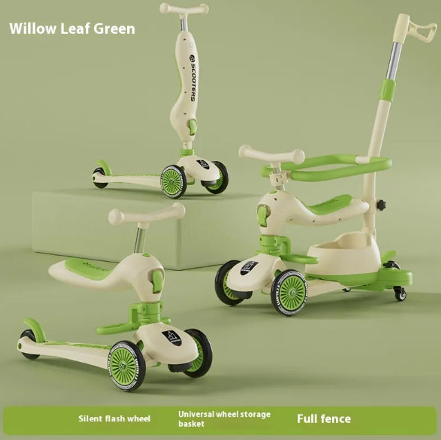 3-in-1 Kids Scooter 0–6 Years – Push, Ride-On & Balance Scooter with Sunshade – product image 7