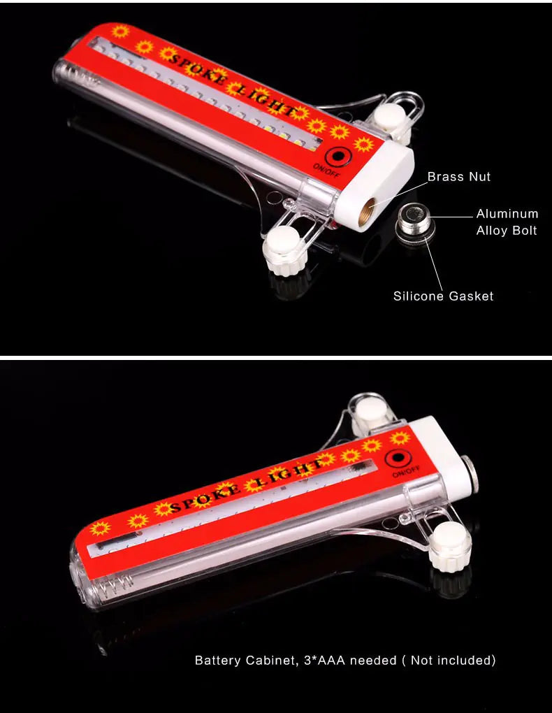 Bicycle Light with Spinning Wheel Effect
