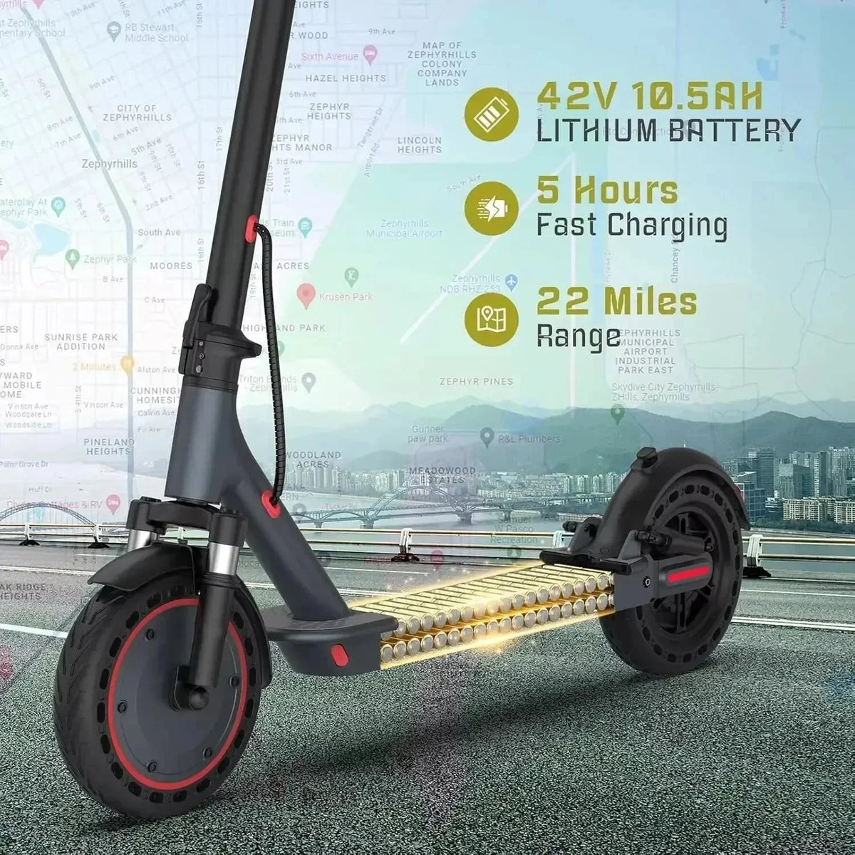 LADPED LP10 Electric Scooter Foldable with App and Suspension up to 35 Km/h