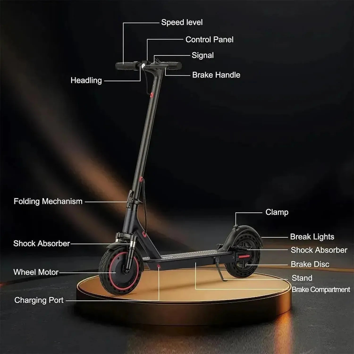 LADPED LP10 Electric Scooter Foldable with App and Suspension up to 35 Km/h