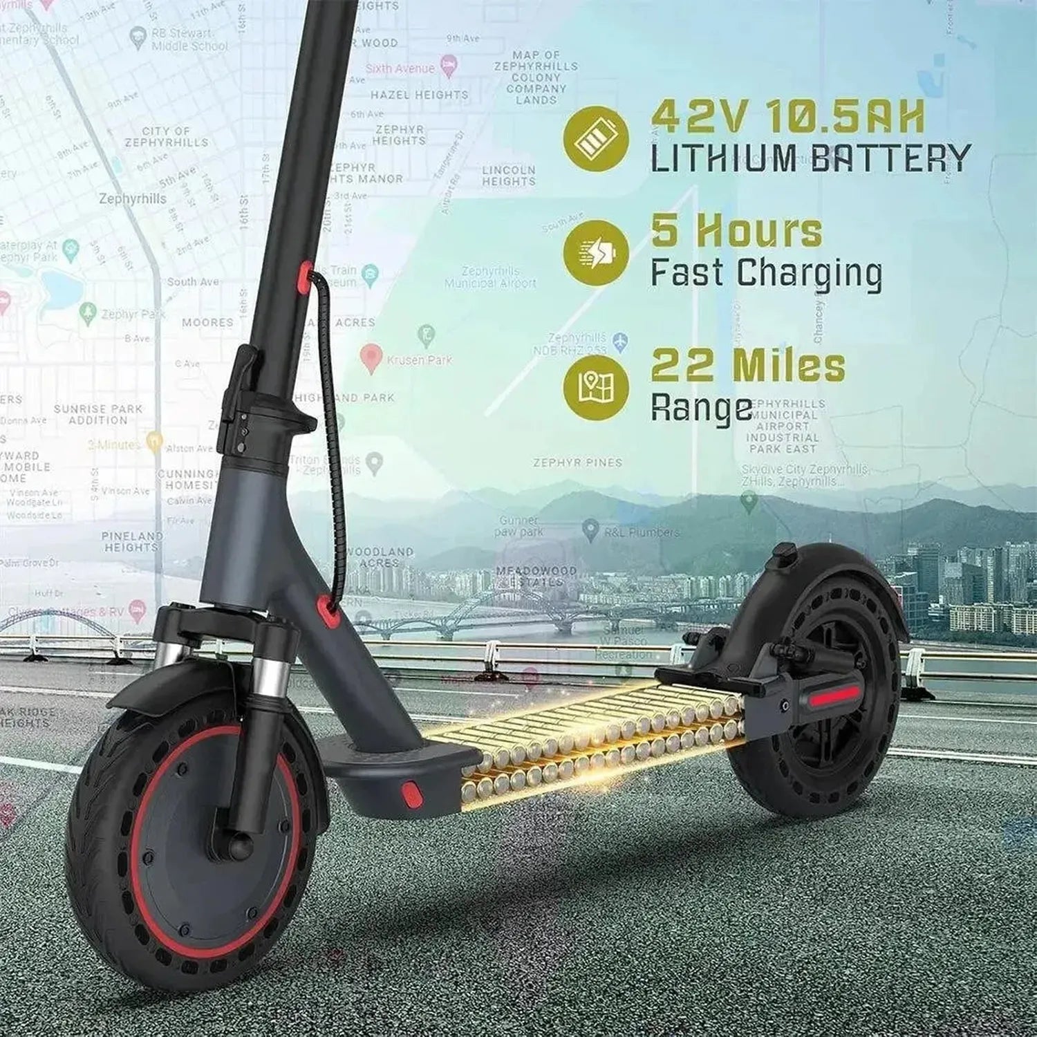 LADPED LP10 Electric Scooter Foldable with App and Suspension up to 35 Km/h