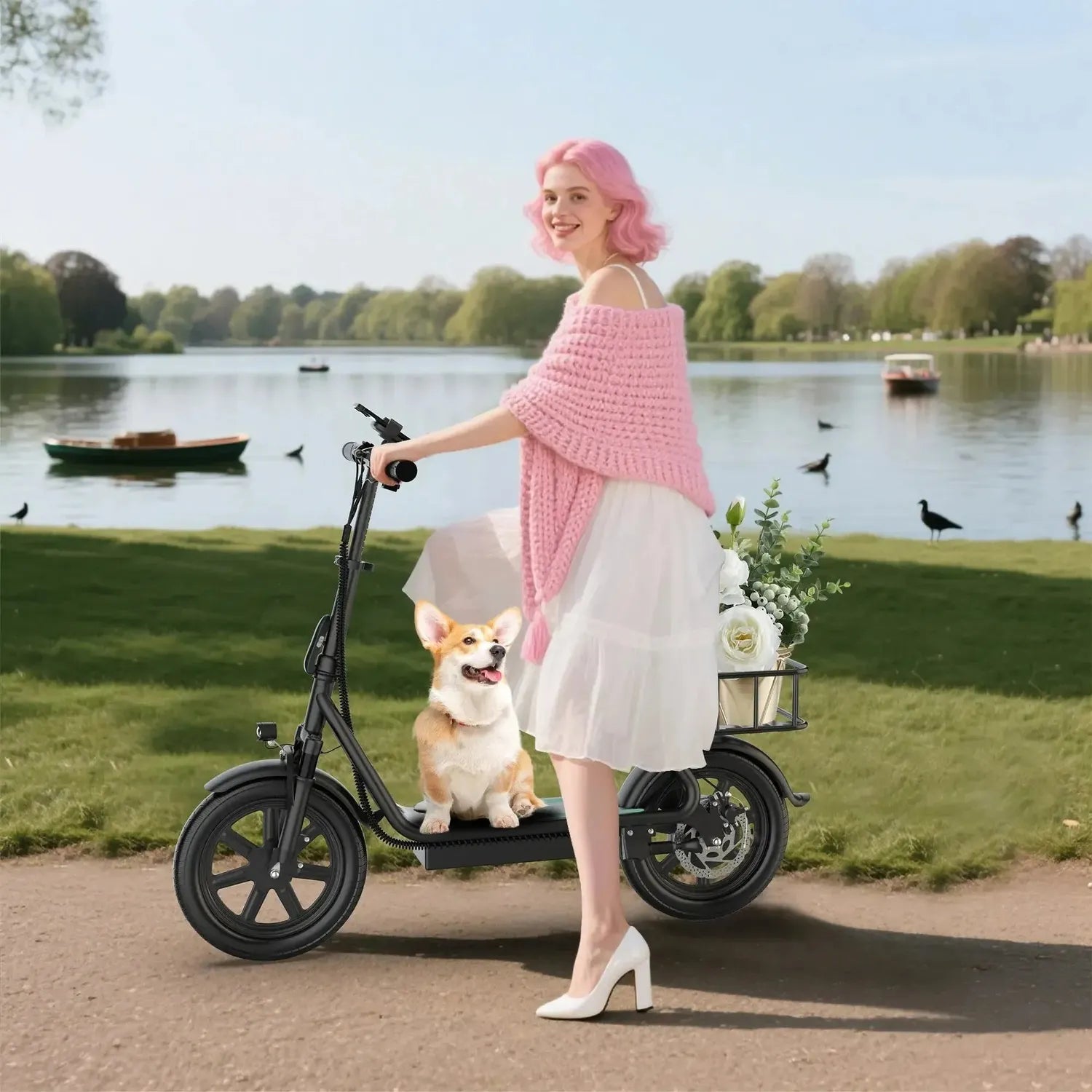 AOVOPRO ESBS Electric Scooter with Seat for Adults and Teens up to 35 Km/h
