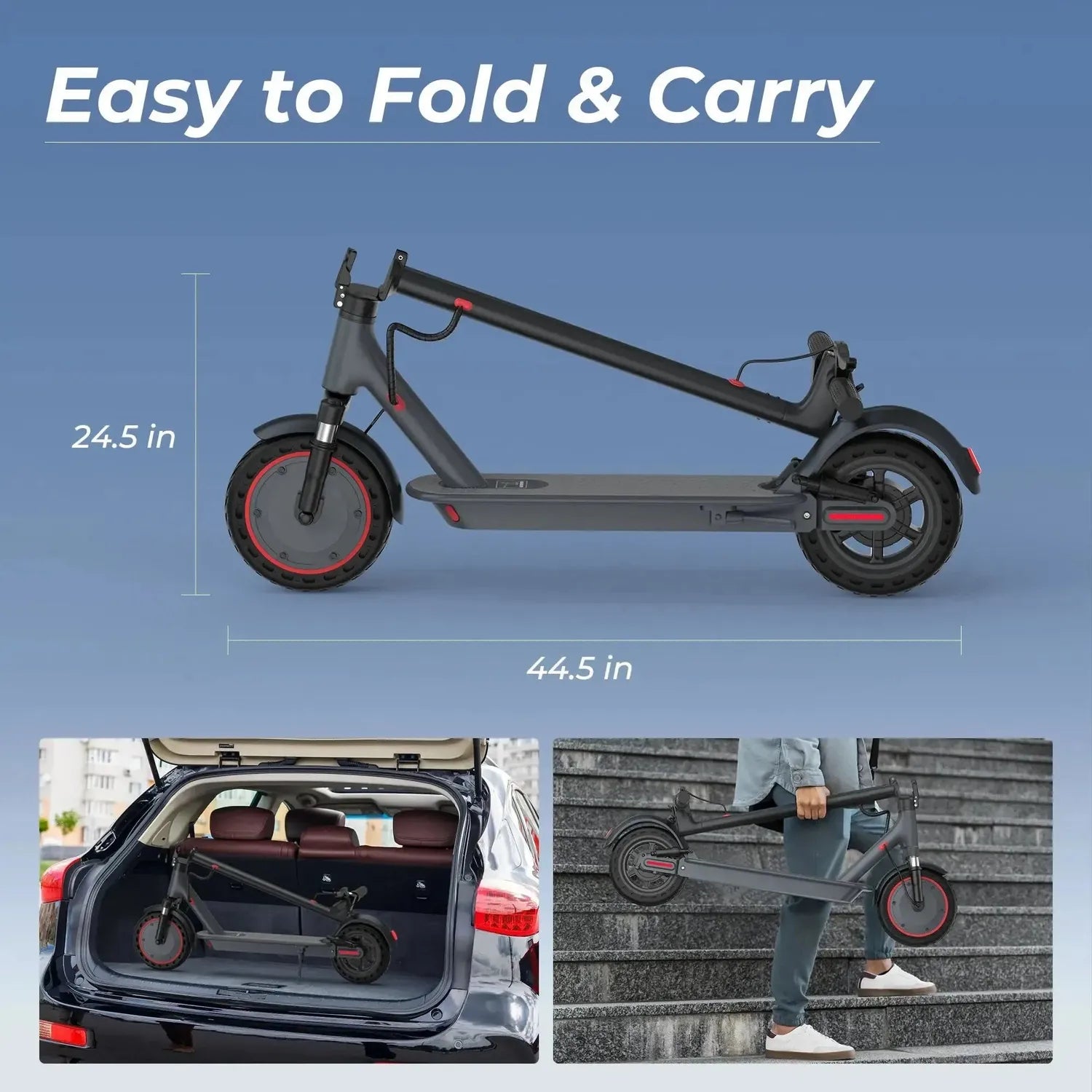 AOVOPRO TMax Electric Scooter Foldable with App and Suspension up to 35 Km/h
