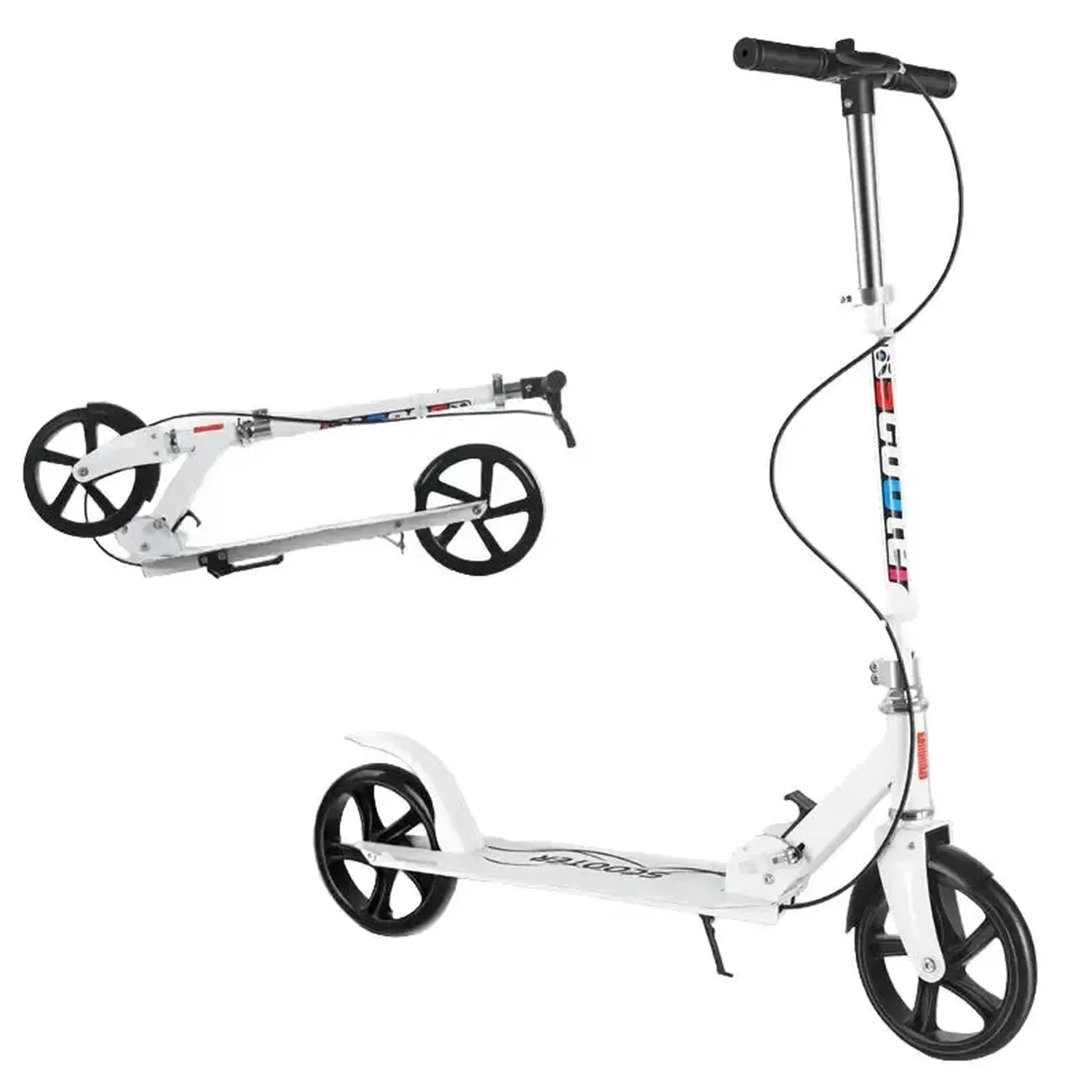 Adult and Youth Folding Scooter with Hand Brake Lightweight Foldable Design