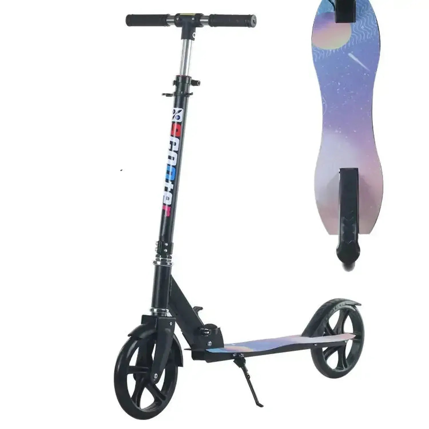 Adult and Youth Folding Scooter with Hand Brake Lightweight Foldable Design