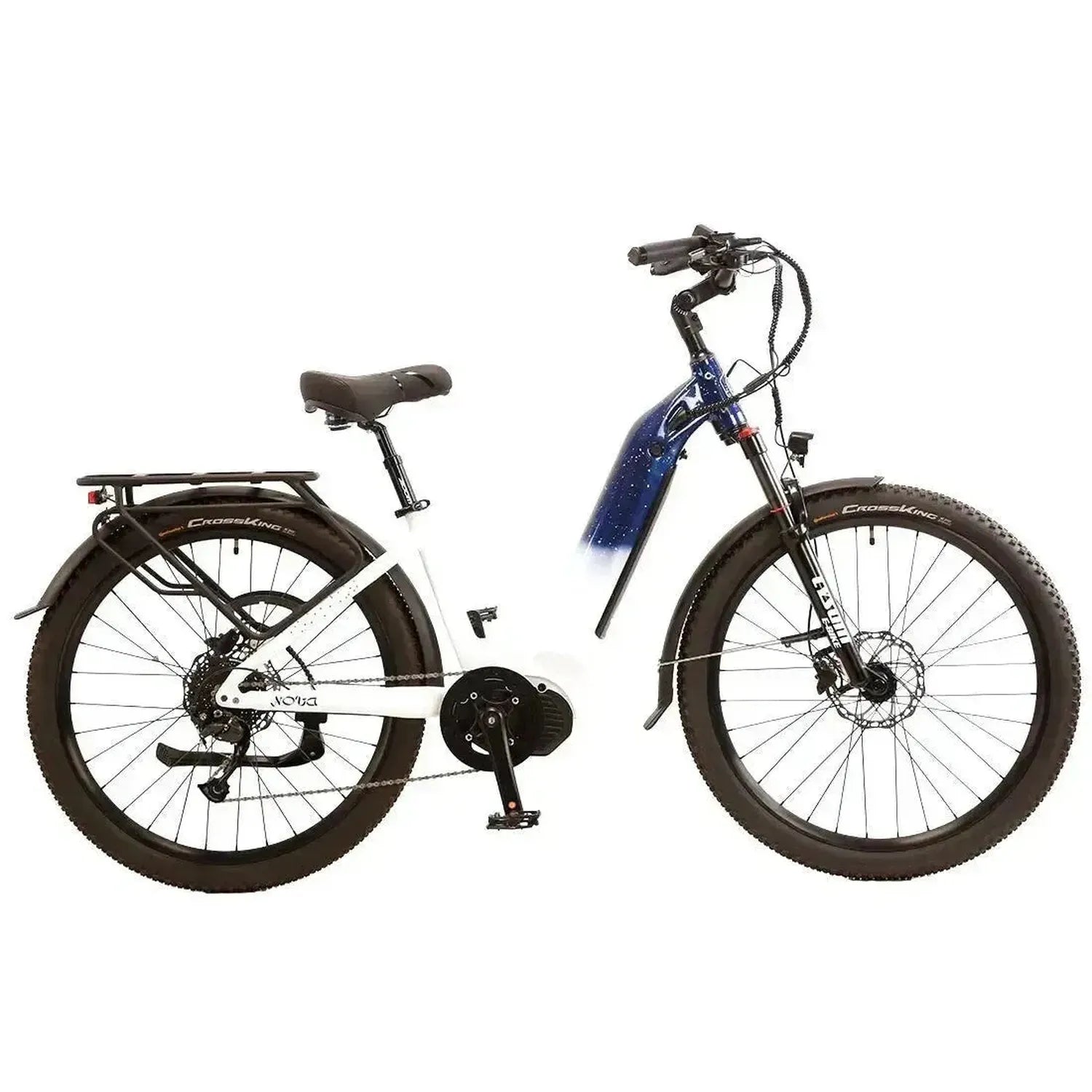 CYSUM Nova Step Through Electric Bike with Rack and Removable Battery up to 42 Km/h