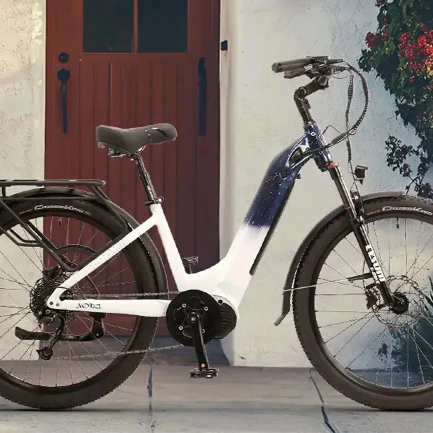 CYSUM Nova Step Through Electric Bike with Rack and Removable Battery up to 42 Km/h