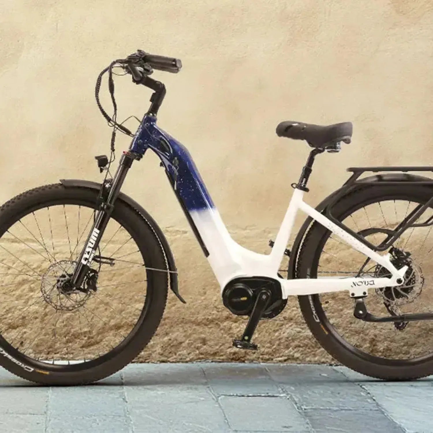 CYSUM Nova Step Through Electric Bike with Rack and Removable Battery up to 42 Km/h