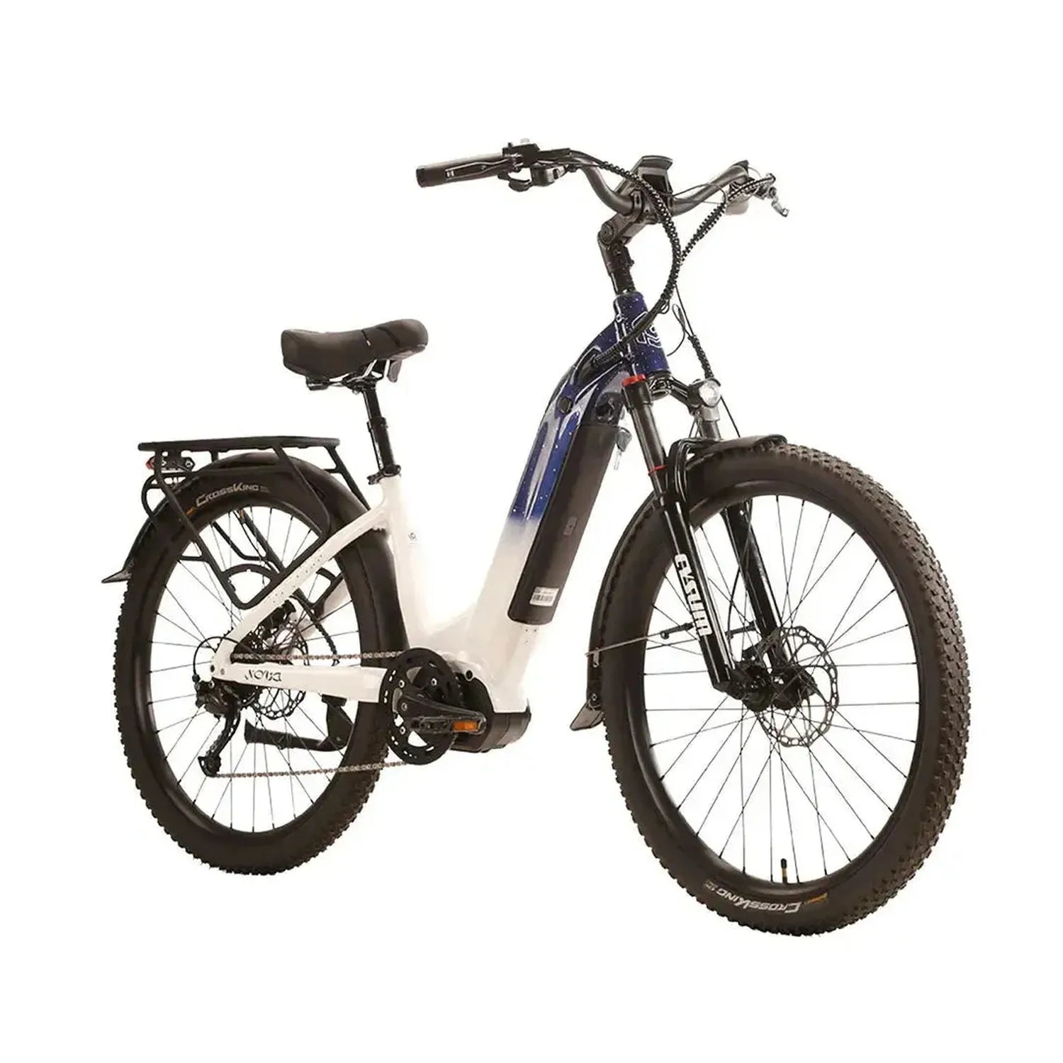 CYSUM Nova Step Through Electric Bike with Rack and Removable Battery up to 42 Km/h
