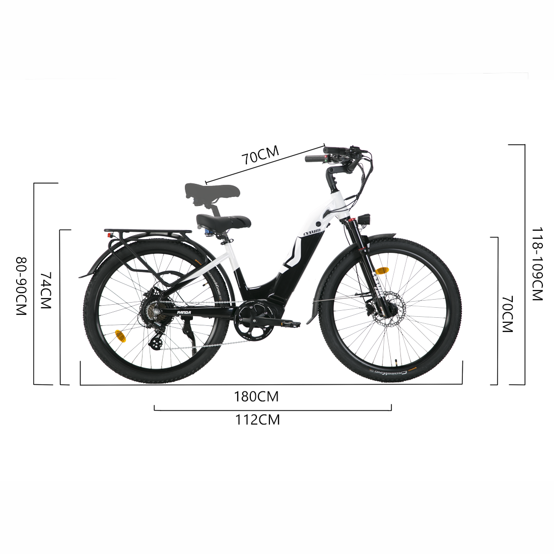CYSUM Panda Step-Thru Electric Bike