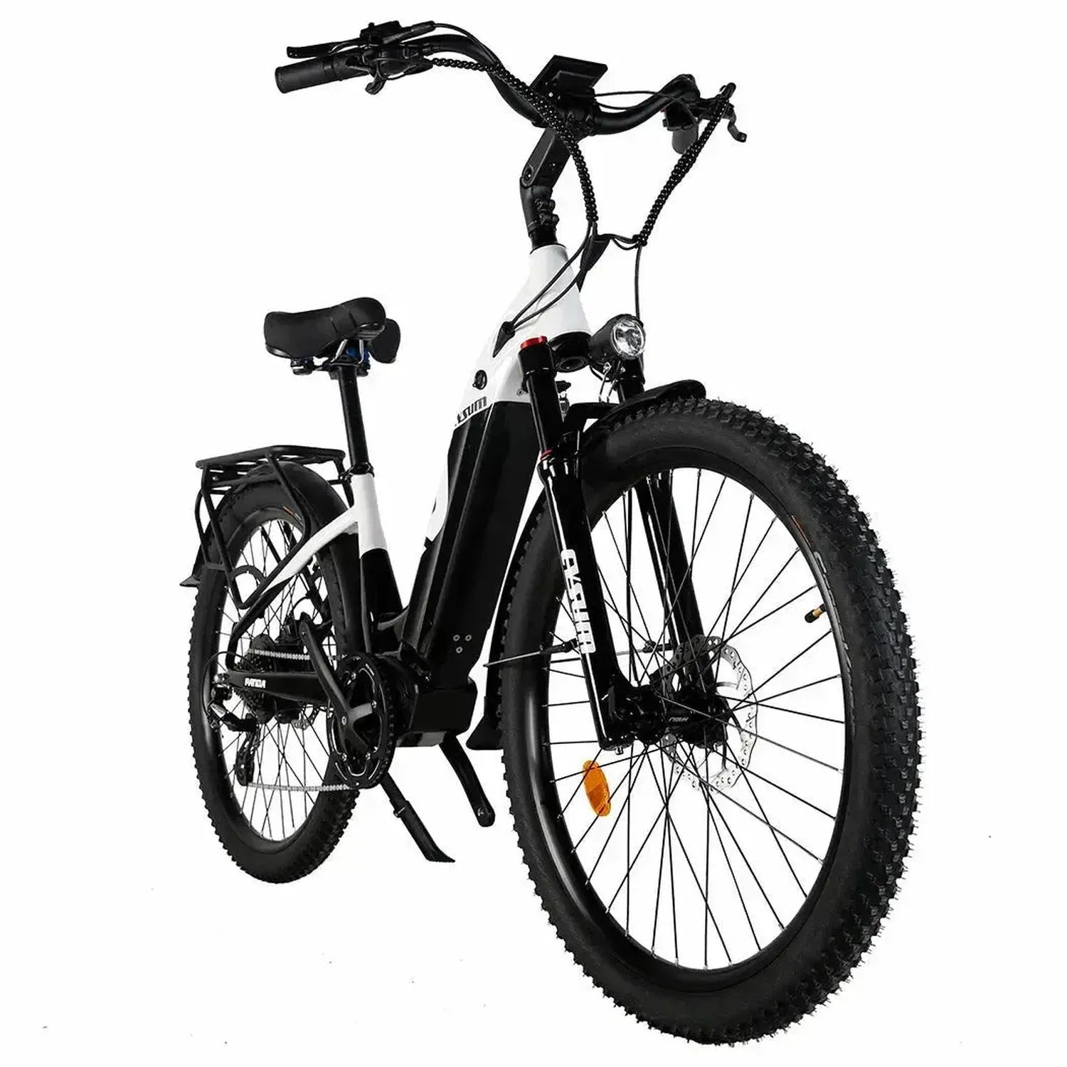 CYSUM Panda Step Through Electric Bike with Rack and Removable Battery up to 25 Km/h