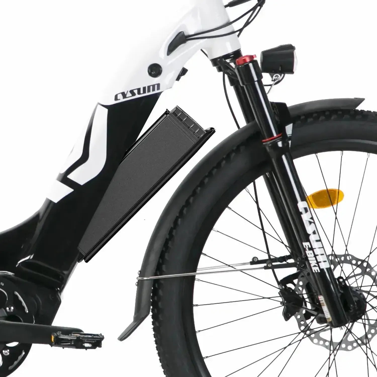 CYSUM Panda Step Through Electric Bike with Rack and Removable Battery up to 25 Km/h