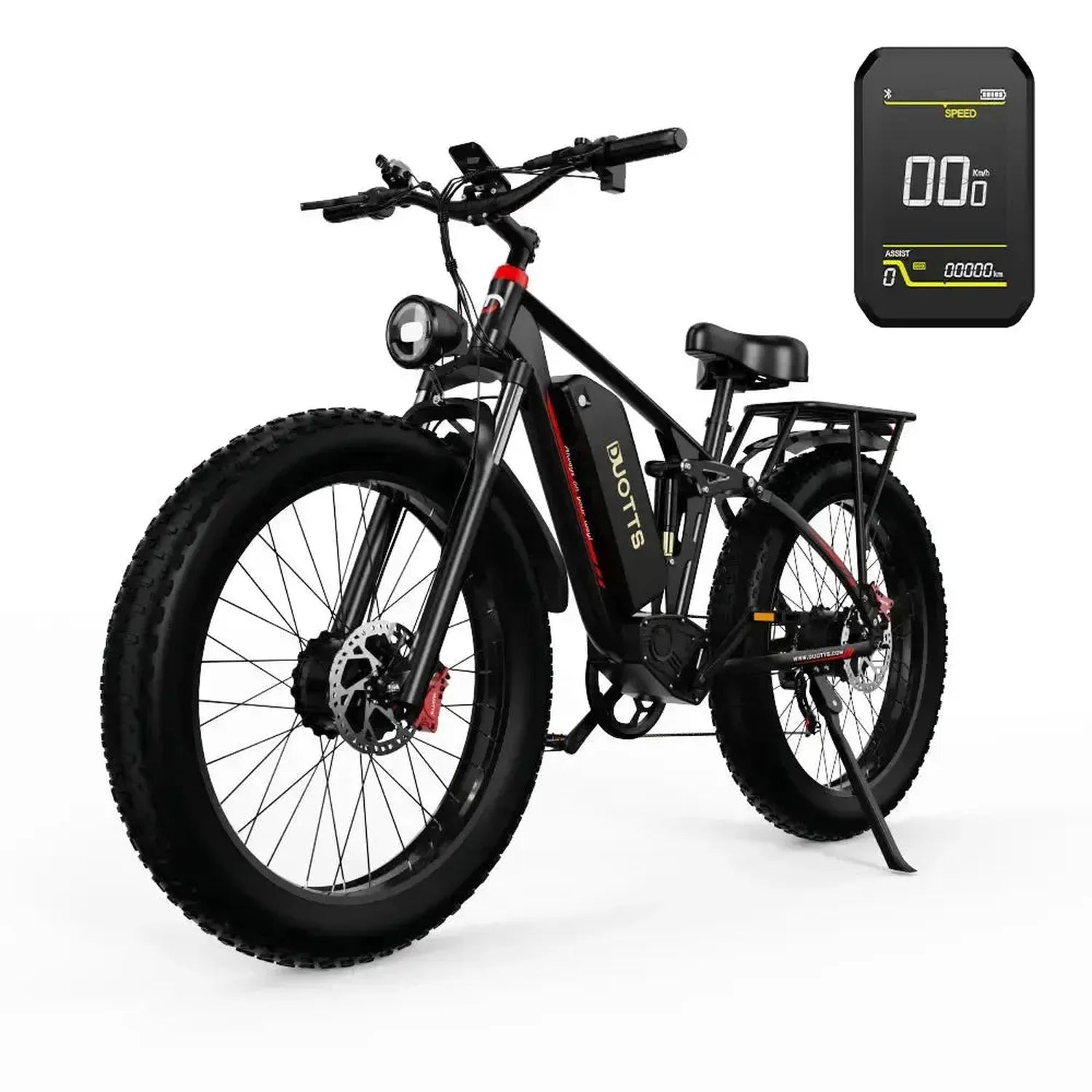 DUOTTS S26 Electric Bike Fat Tyre Full Suspension with Bluetooth Display up to 60 Km/h