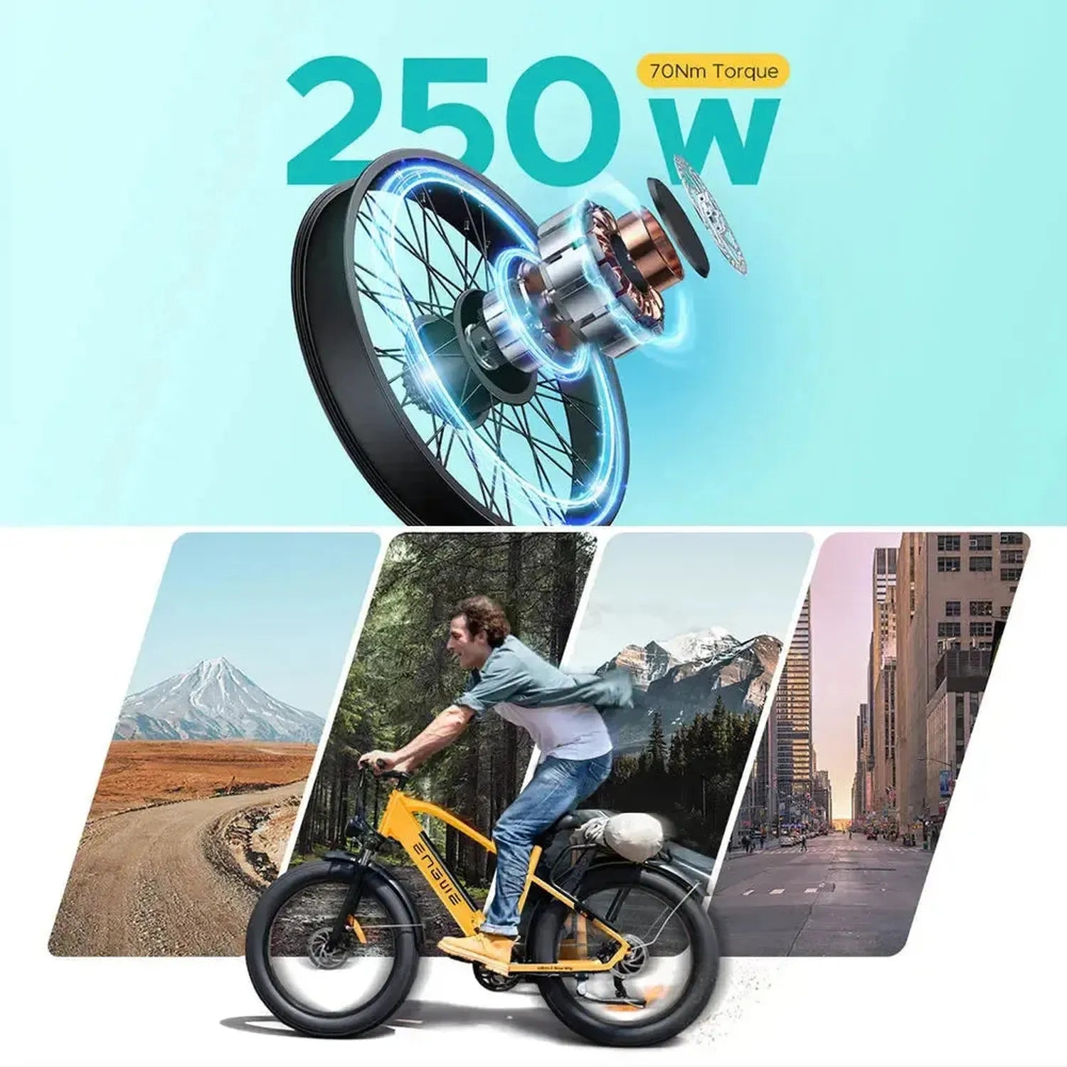 ENGWE E26 Electric Bike Fat Tyre Long Range with Suspension up to 45 Km/h