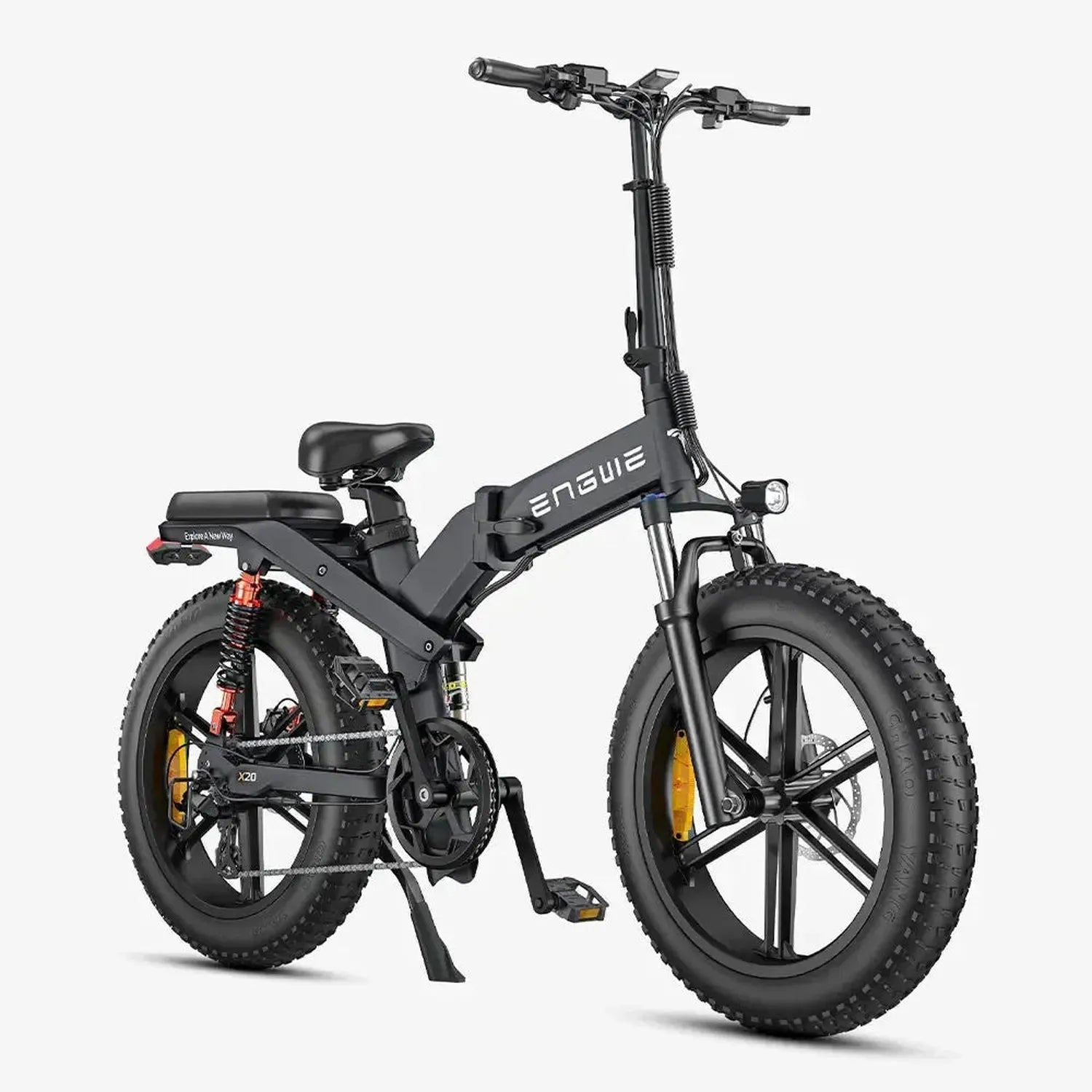 ENGWE X20 Foldable Electric Bike Fat Tyre Dual Battery Long Range up to 50 Km/h