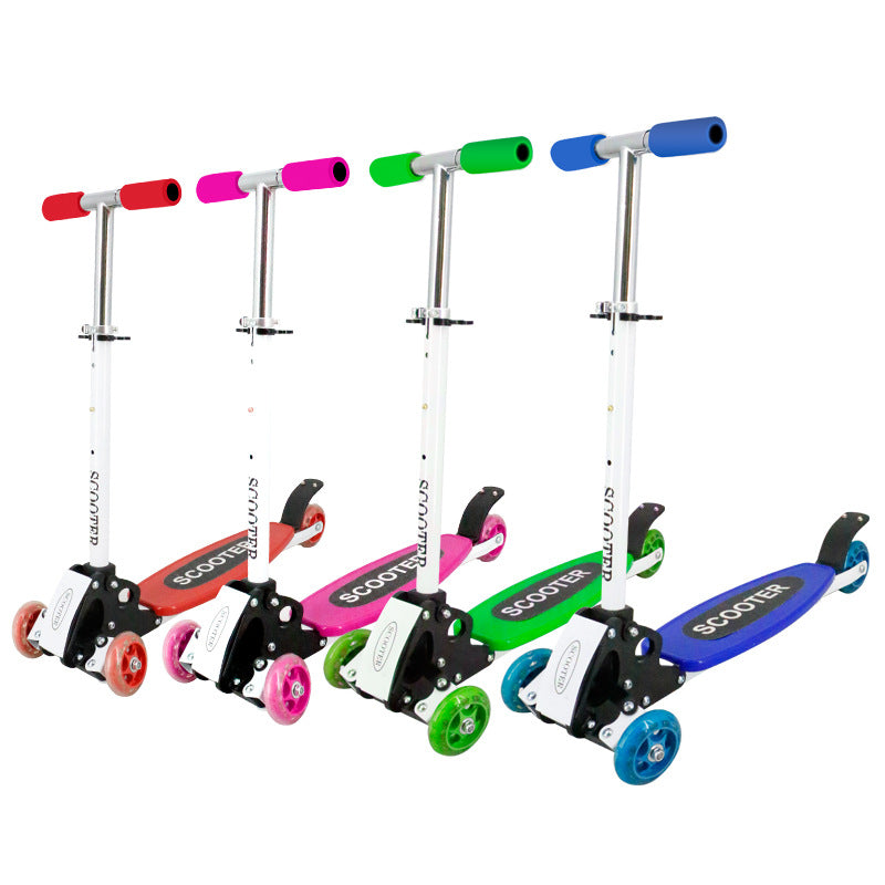 Folding 3 Wheel Kids Scooter – Adjustable Height, Lean Steering & PVC Wheels