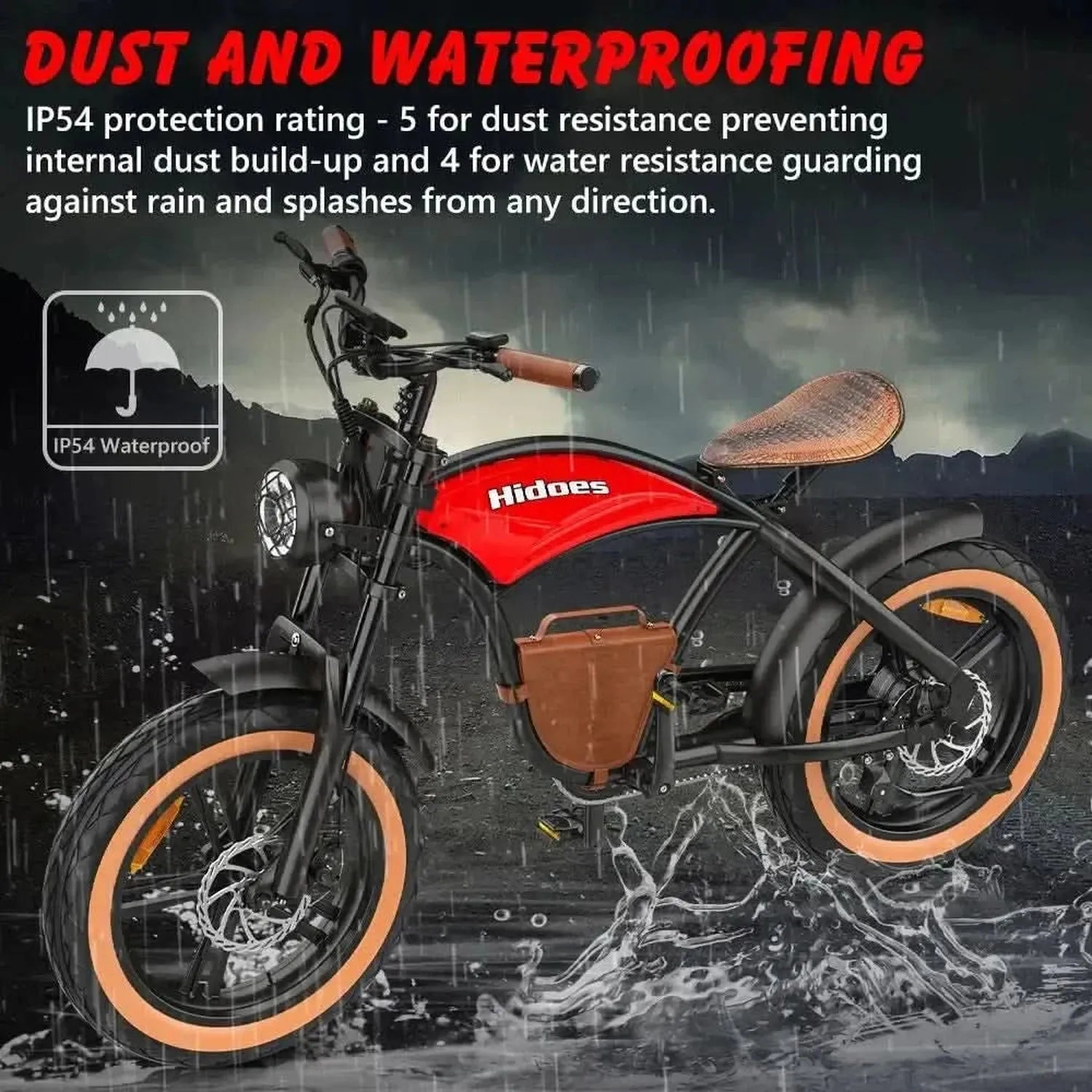 Hidoes B10 Electric Bike Fat Tyre Long Range with Suspension and LCD up to 45 Km/h