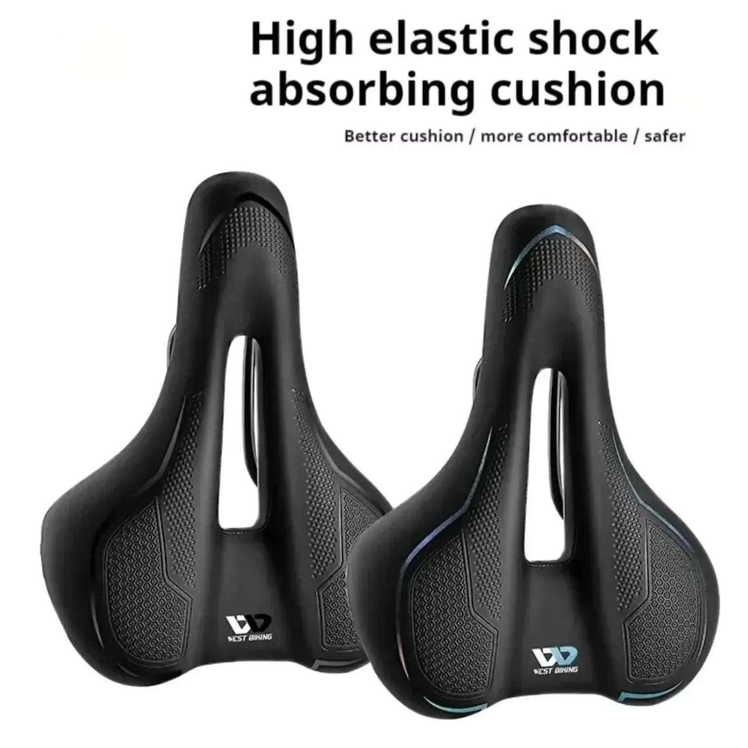 High Elastic Bike Saddle Comfortable Shock Absorbing Seat for Cycling