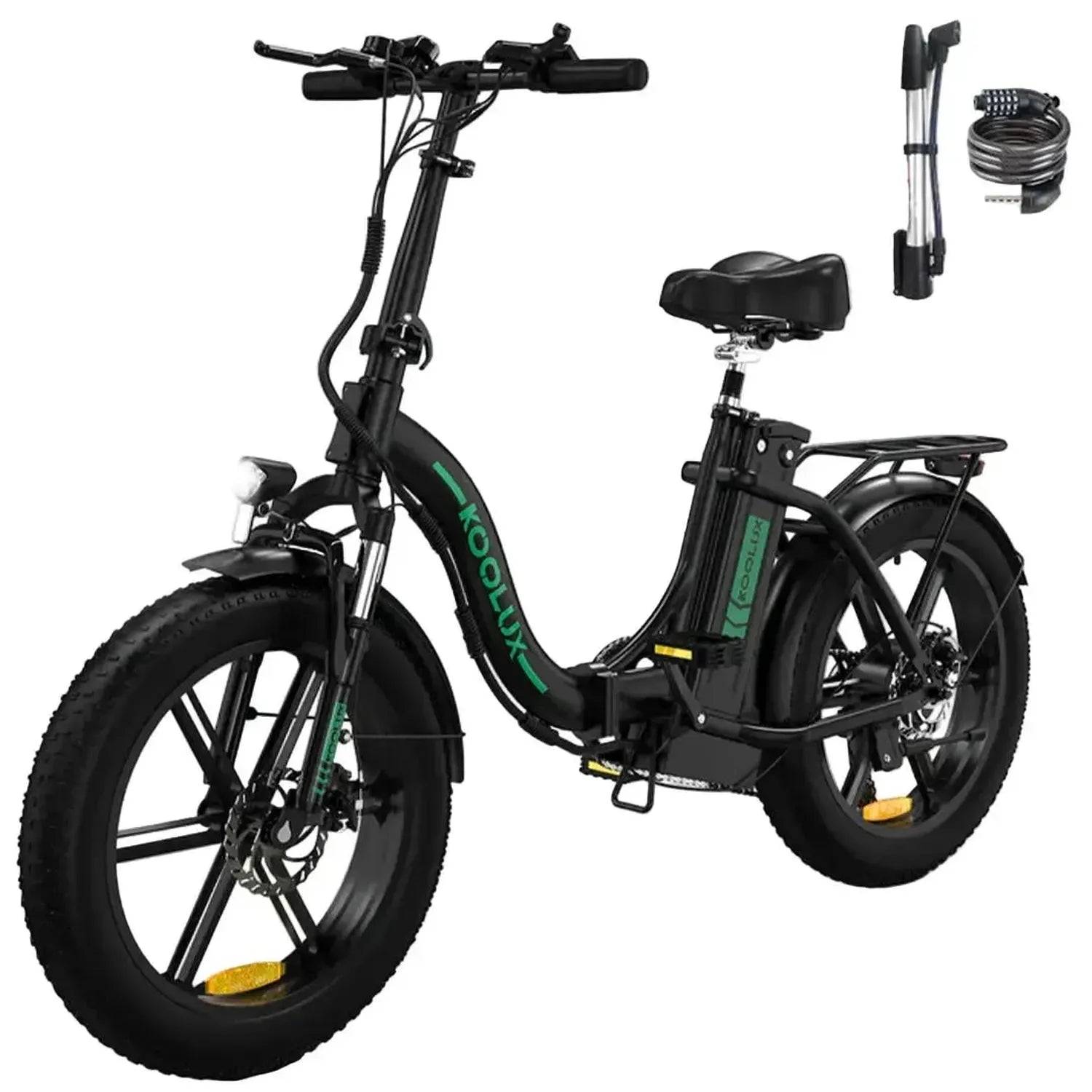 Koolux BK6S Klappbares Elektrofahrrad mit Fat-Reifen, Doppelakku, Lange Reichweite bis zu 45 km/h – Punk Ride