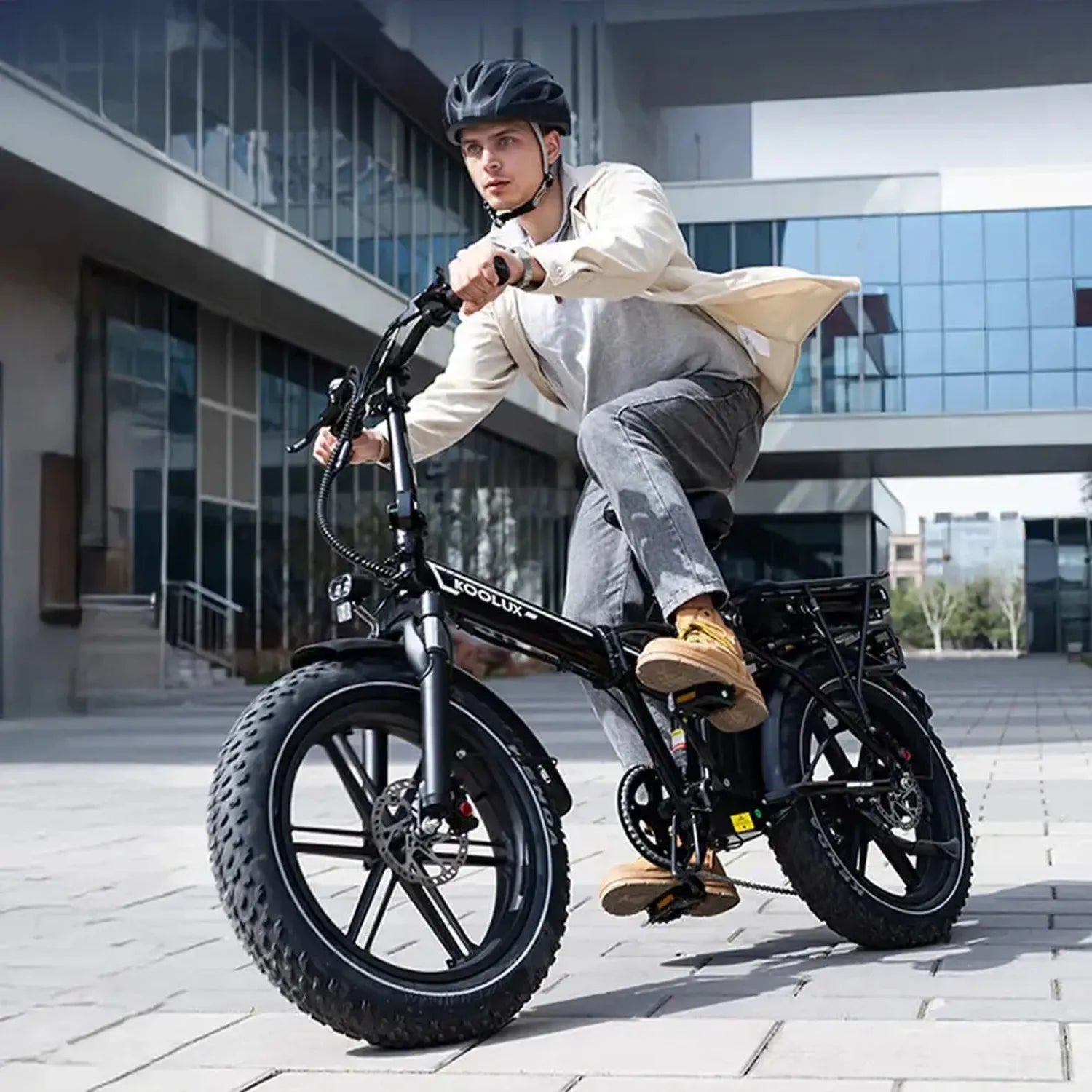 Koolux X11 Foldable Electric Bike Fat Tyre Dual Battery with Suspension up to 45 Km/h