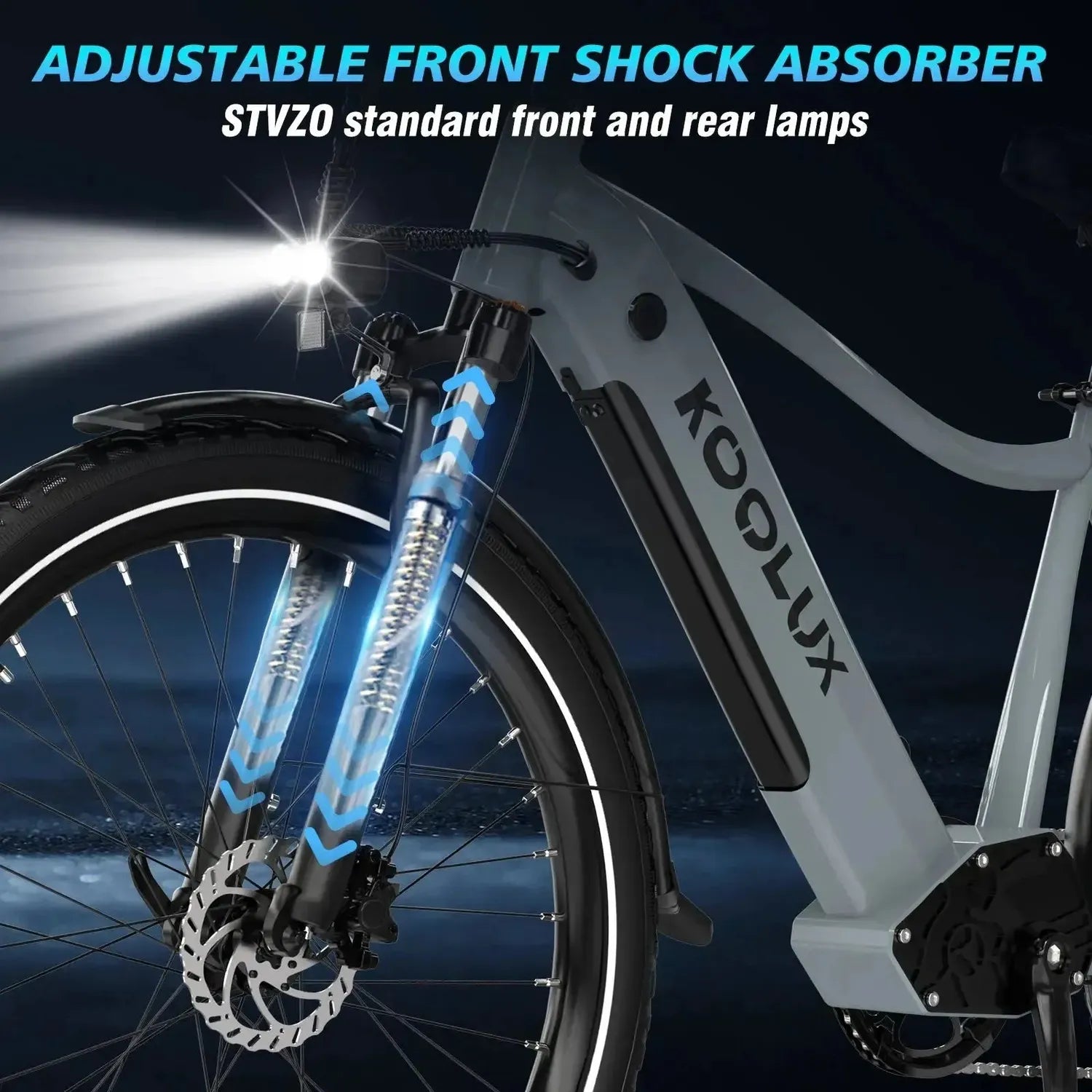 Koolux X3 Electric Bike Long Range Commuter with Suspension and Lights up to 45 Km/h