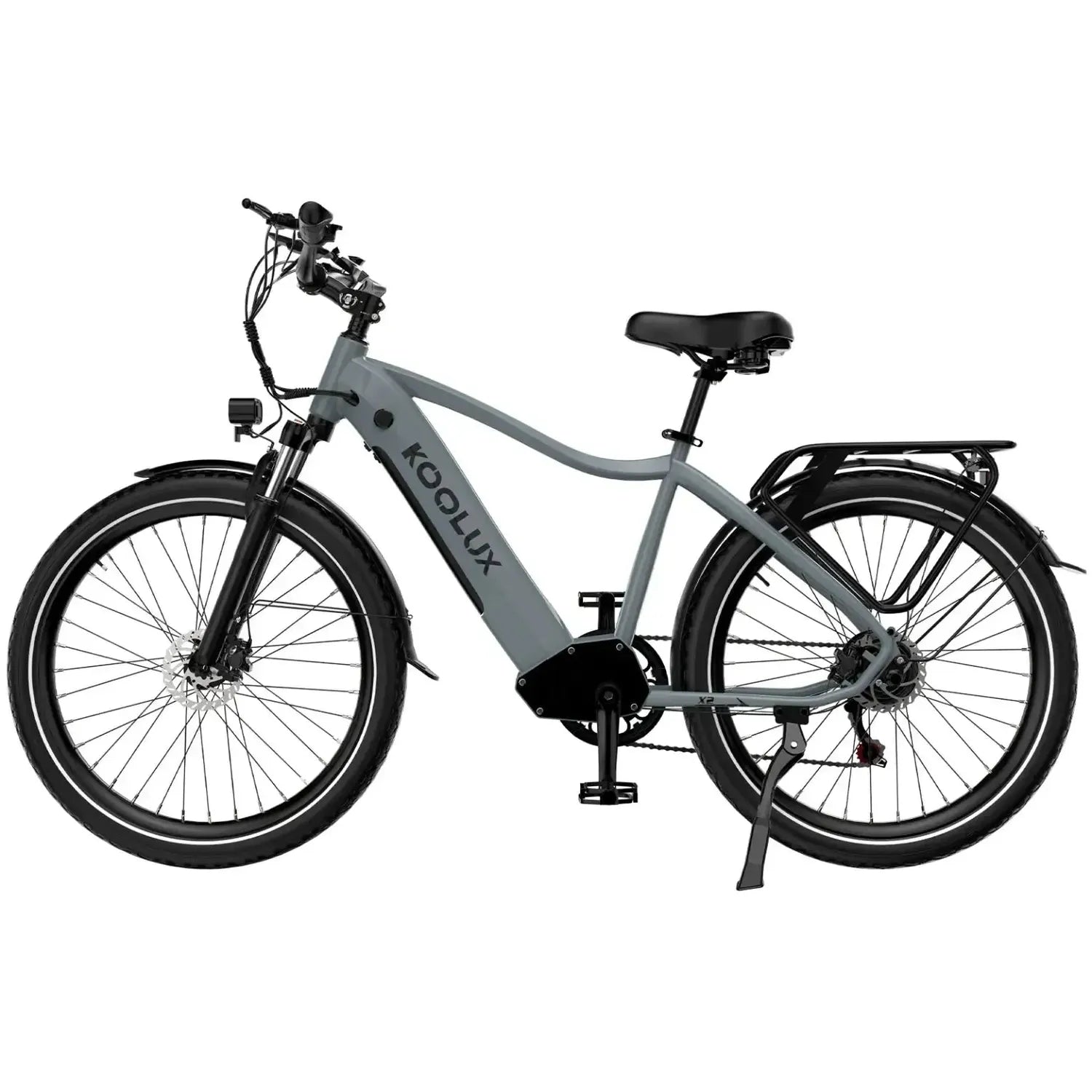 Koolux X3 Elektrisches Fahrrad Langstrecken-Pendler mit Federung und Beleuchtung bis zu 45 km/h – Punk Ride