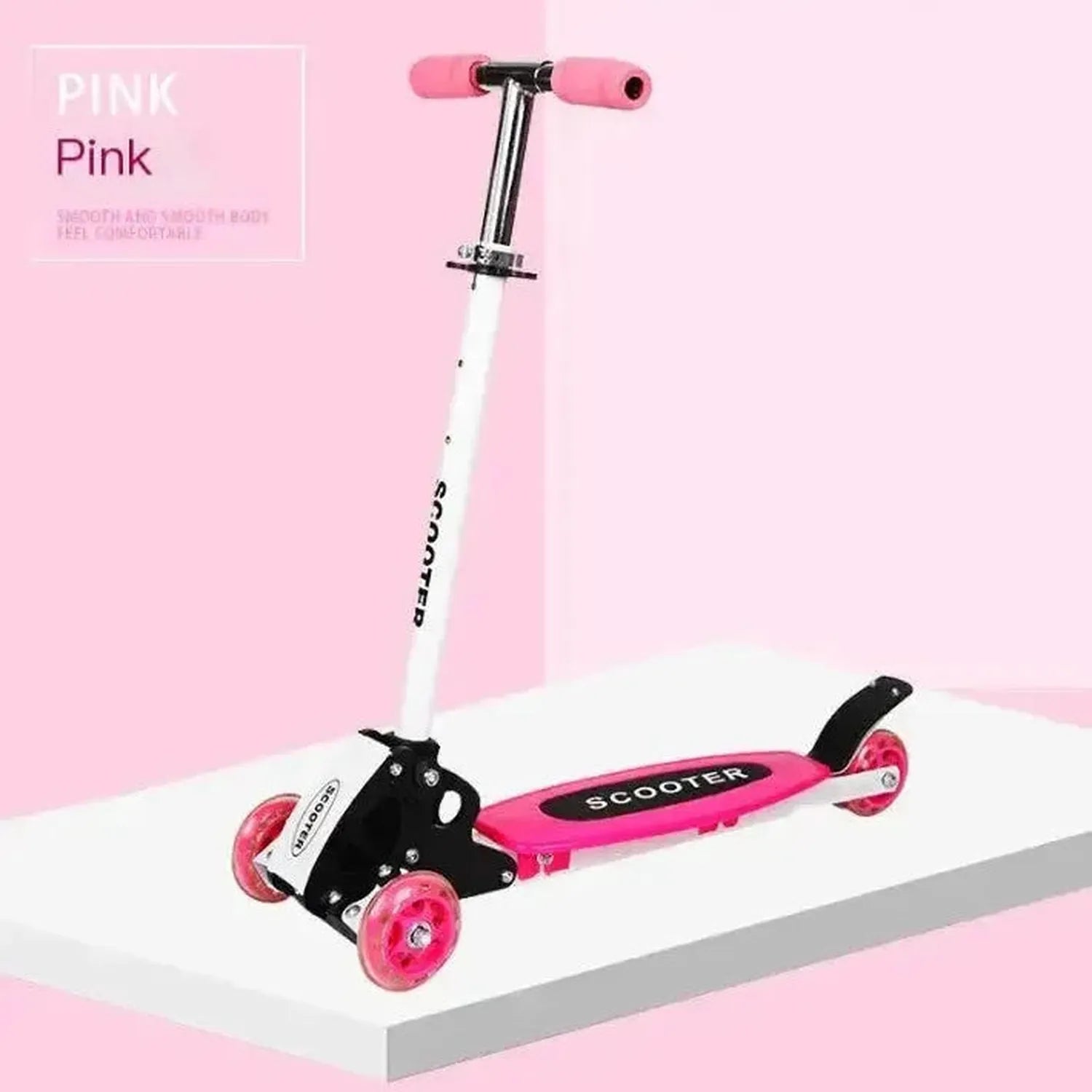 Kids 3 Wheel Balance Scooter Foldable Stable Ride for Ages 3 to 6