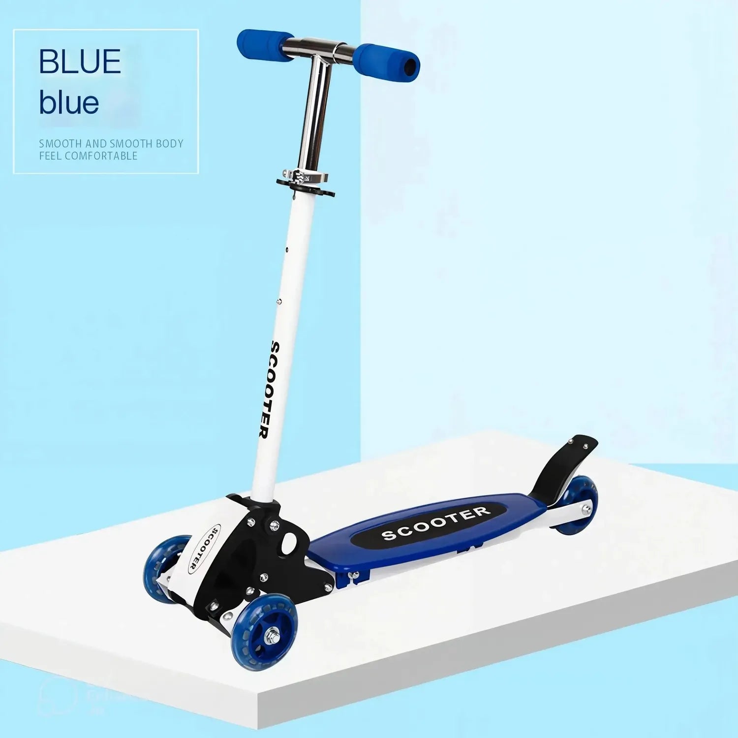 Kids 3 Wheel Balance Scooter Foldable Stable Ride for Ages 3 to 6