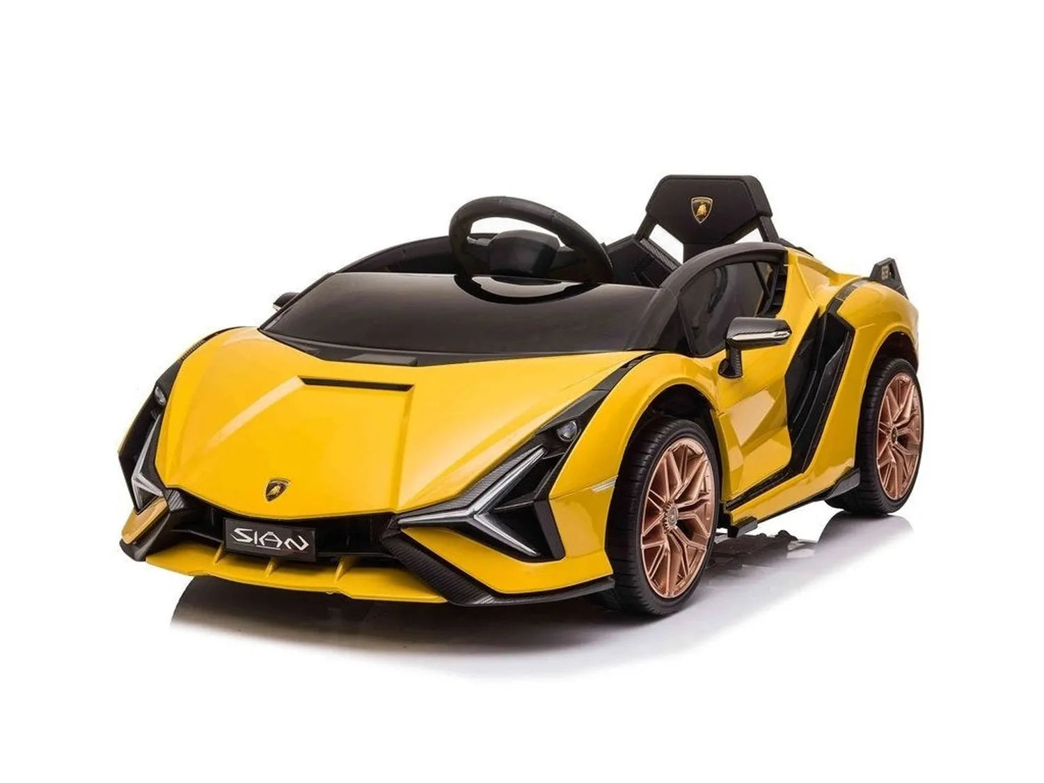 Licensed Lamborghini Sian 6V Kids Electric Ride-On Car with Remote, Opening Doors