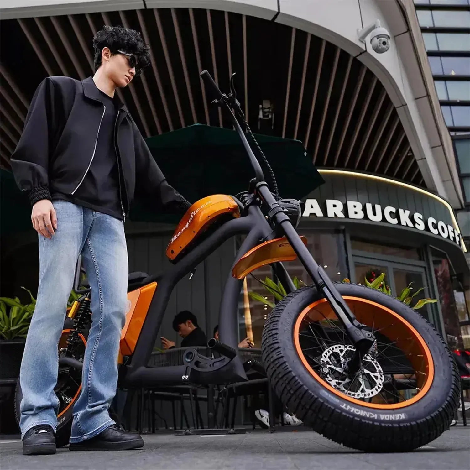 Mangosteen FT02 Electric Bike Chopper Style Long Range Cruiser up to 50 Km/h