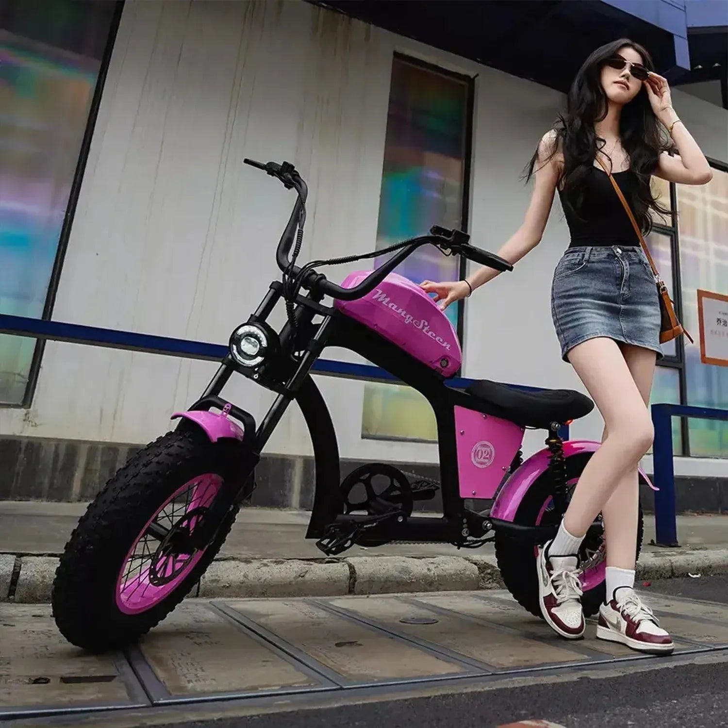 Mangosteen FT02 Mini Electric Bike Fat Tyre Long Range with LCD up to 50 Km/h