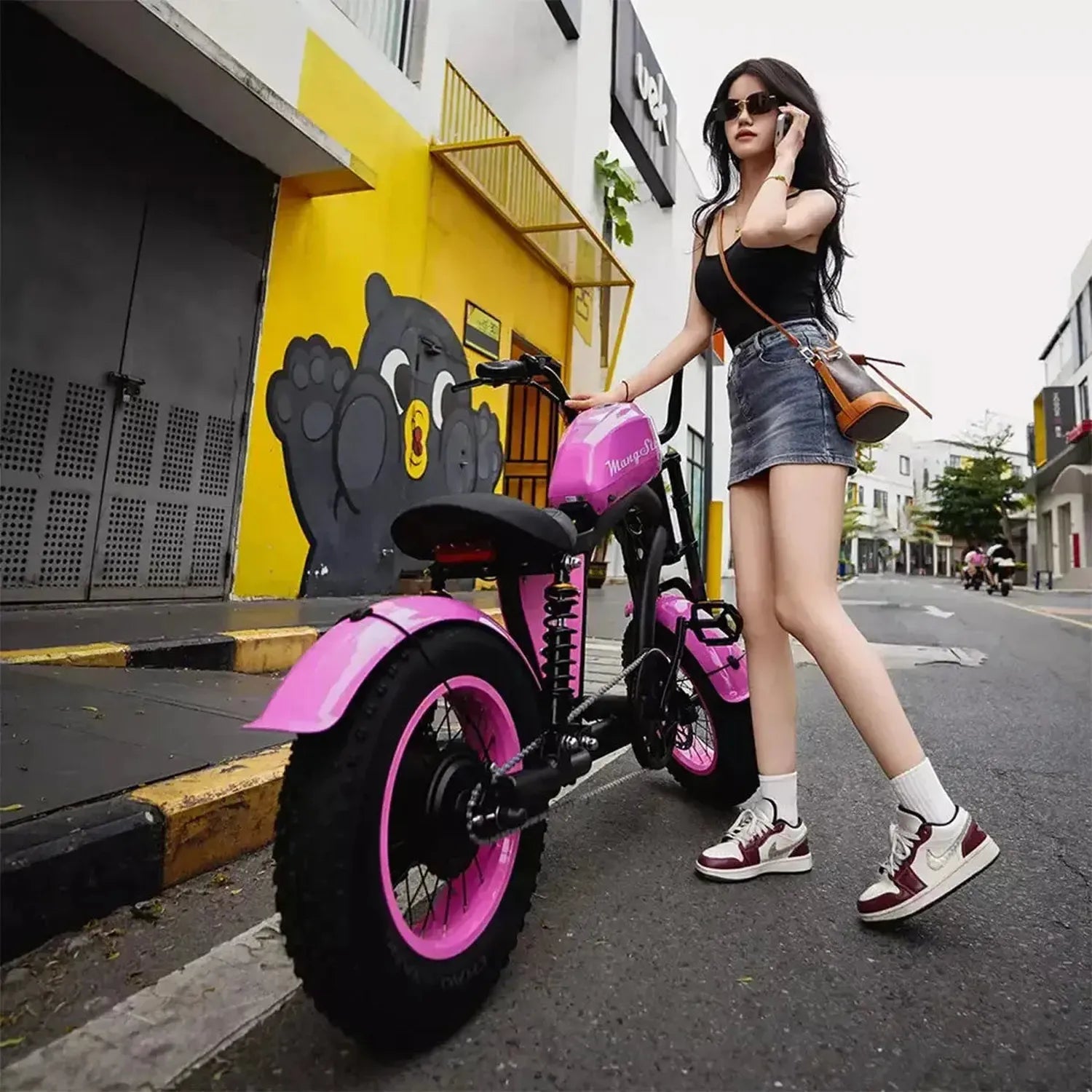 Mangosteen FT02 Mini Electric Bike Fat Tyre Long Range with LCD up to 50 Km/h