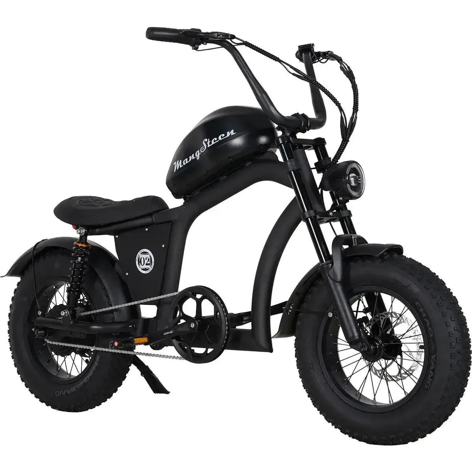 Mangosteen FT02 Mini Elektro-Fahrrad mit Fat-Reifen, großer Reichweite und LCD, bis zu 50 km/h – Punk Ride