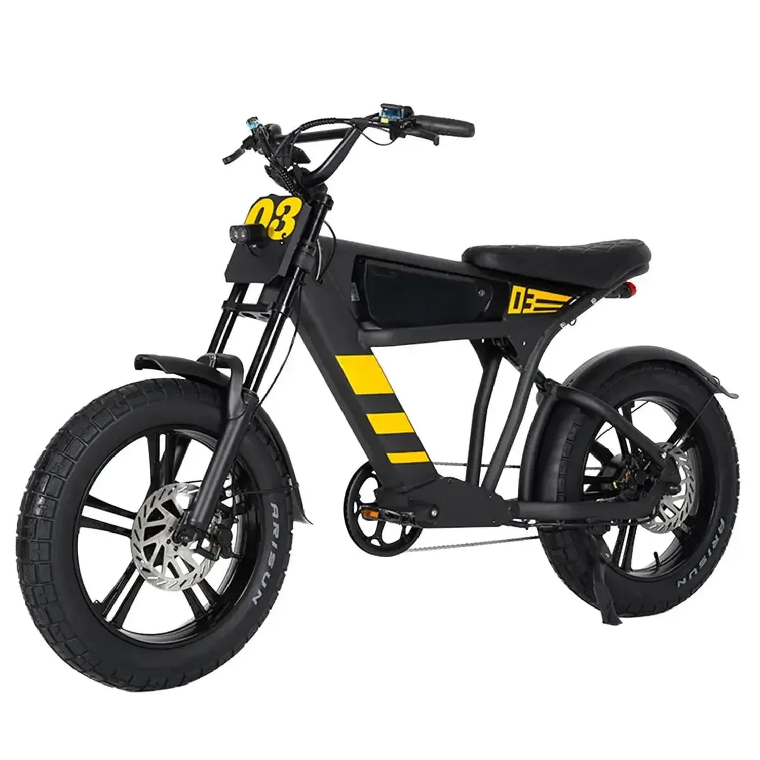 Mangosteen FT03 Electric Bike Fat Tyre Long Range with Hydraulic Brakes up to 50 Km/h