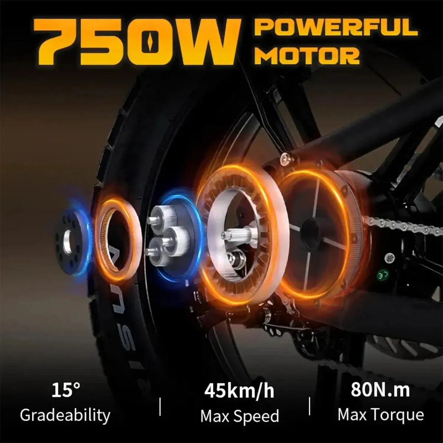 Mangosteen FT03 Electric Bike Fat Tyre Long Range with Hydraulic Brakes up to 50 Km/h