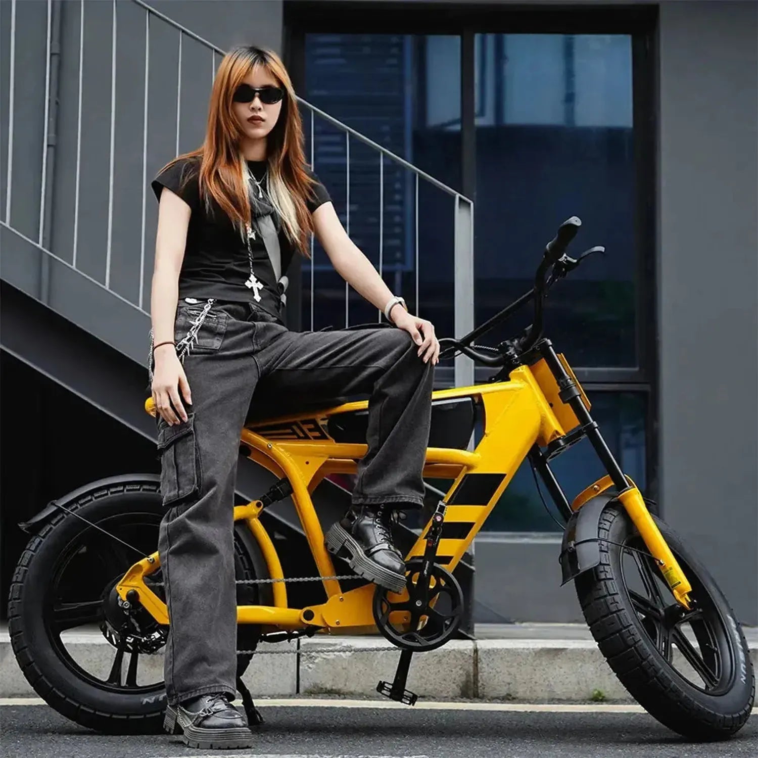 Mangosteen FT03 Electric Bike Fat Tyre Long Range with Hydraulic Brakes up to 50 Km/h