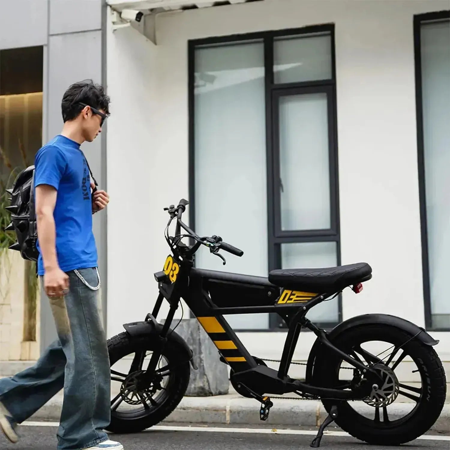 Mangosteen FT03 Electric Bike Fat Tyre Long Range with Hydraulic Brakes up to 50 Km/h
