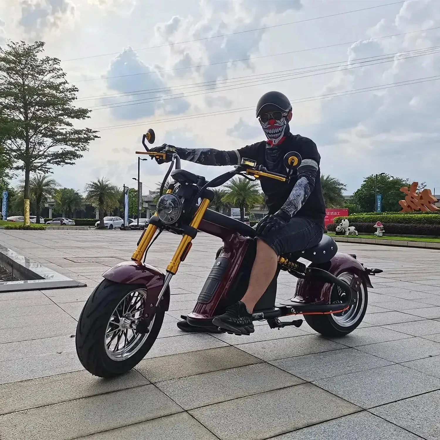 Mangosteen M8S Electric Bike Chopper Style Long Range Cruiser up to 80 Km/h