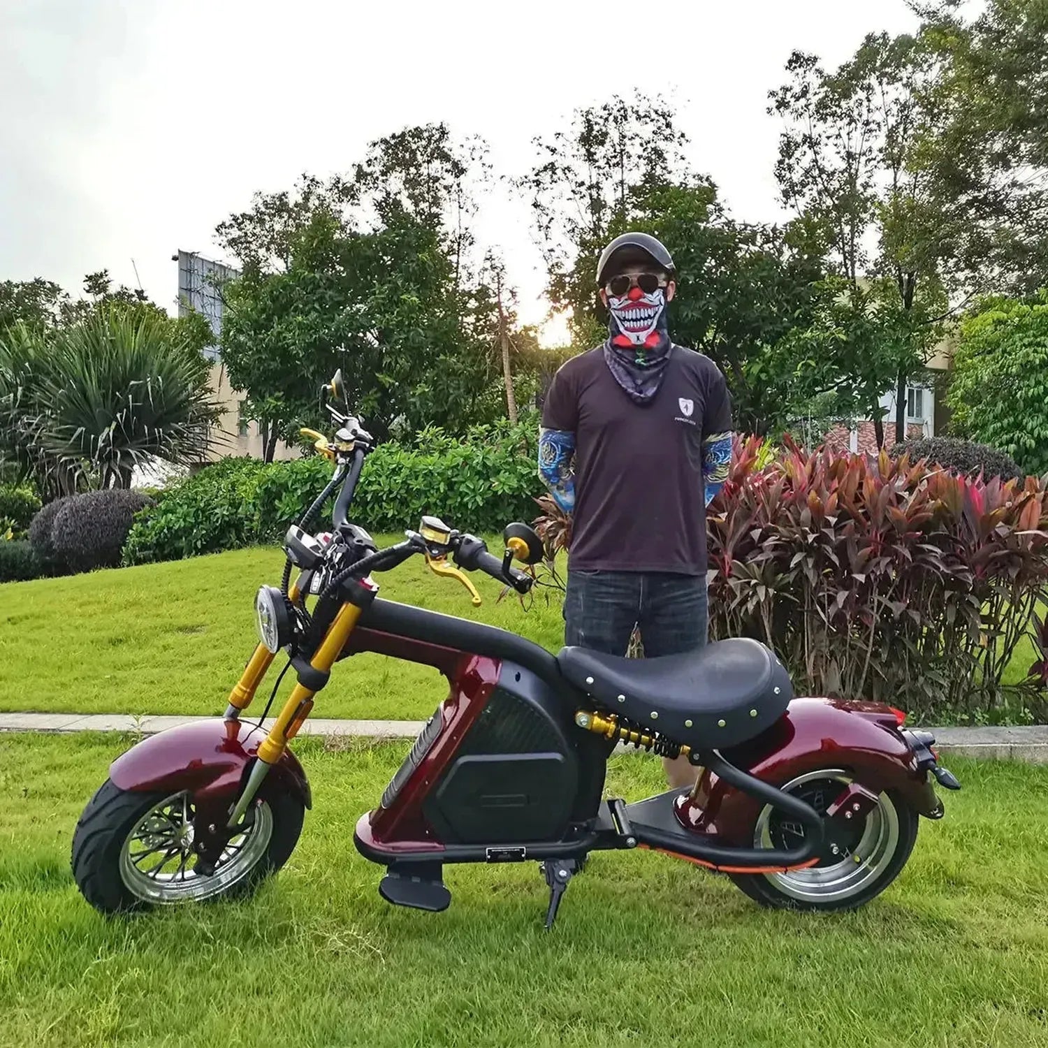 Mangosteen M8S Electric Bike Chopper Style Long Range Cruiser up to 80 Km/h