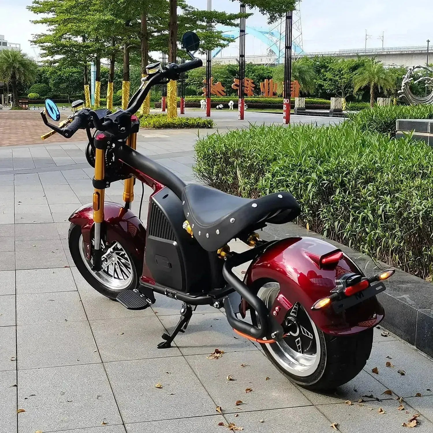 Mangosteen M8S Electric Bike Chopper Style Long Range Cruiser up to 80 Km/h