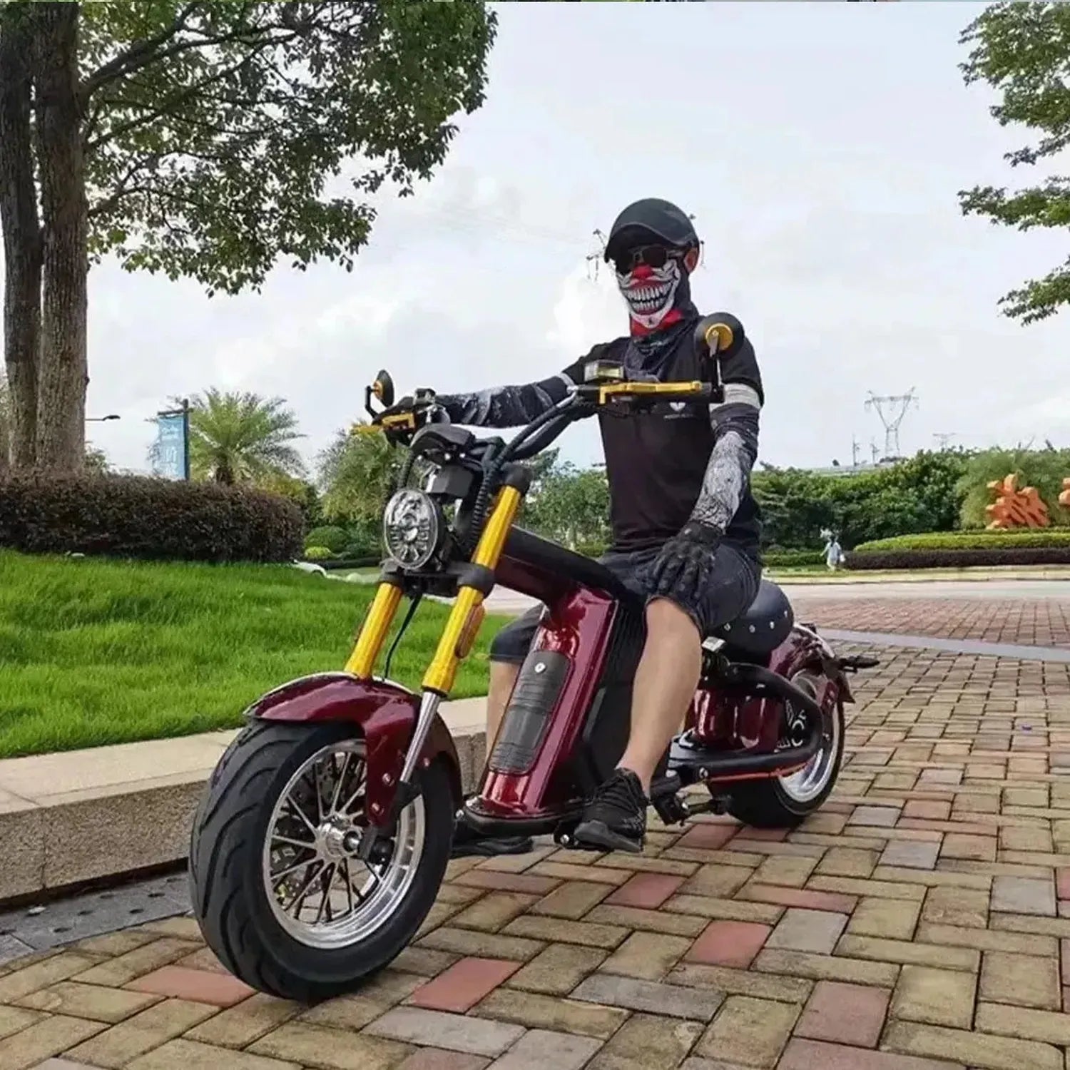 Mangosteen M8S Electric Bike Chopper Style Long Range Cruiser up to 80 Km/h