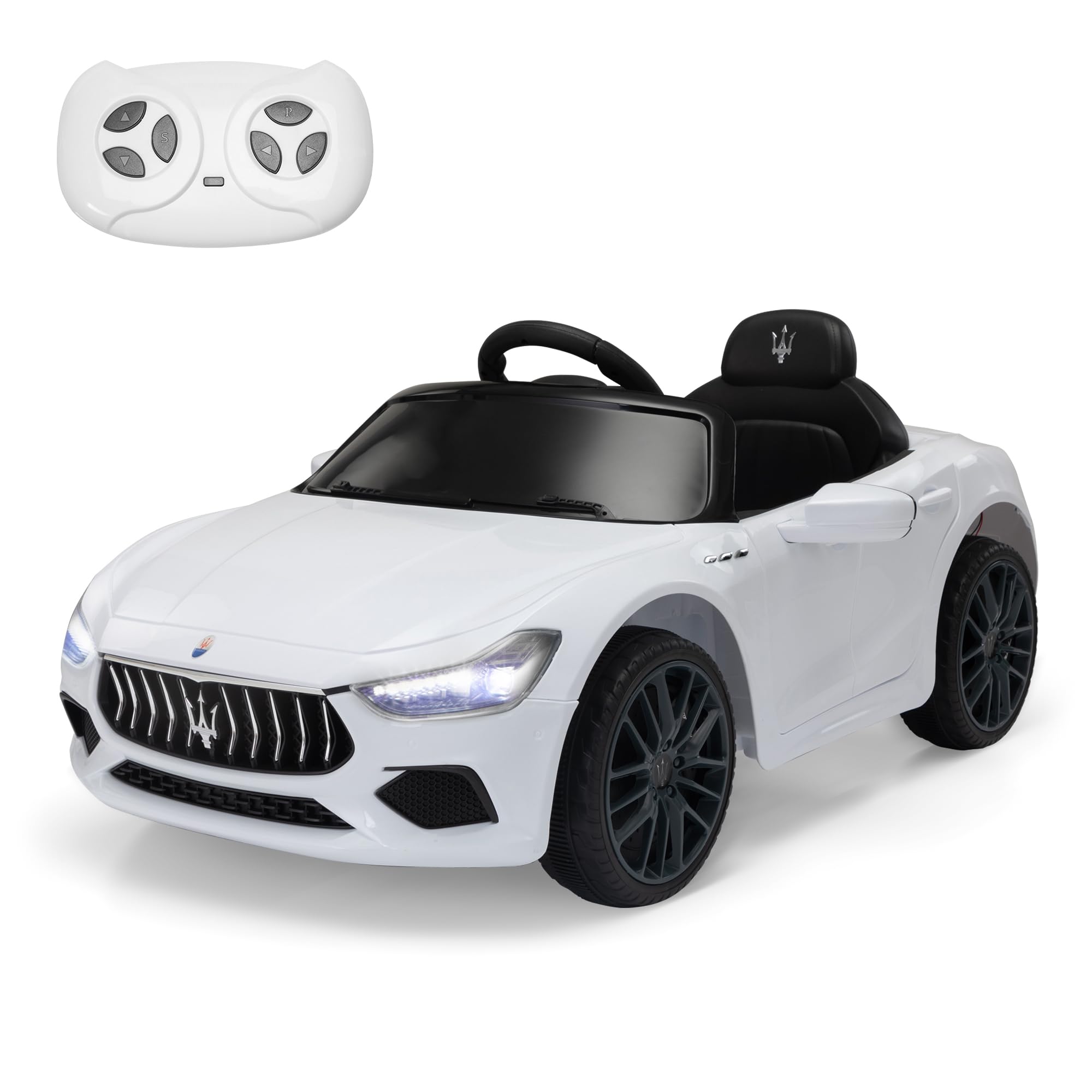 Maserati Ghibli Kids Ride On Car 12V – Remote Control, Lights & Music